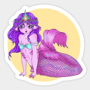 Pink mermaid princess Sticker